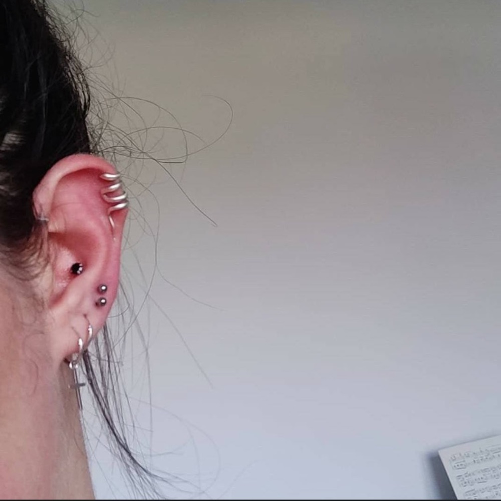 “Snakin’ Around” Unique Snake Wrap Cuff Earring - Picture 9 of 14